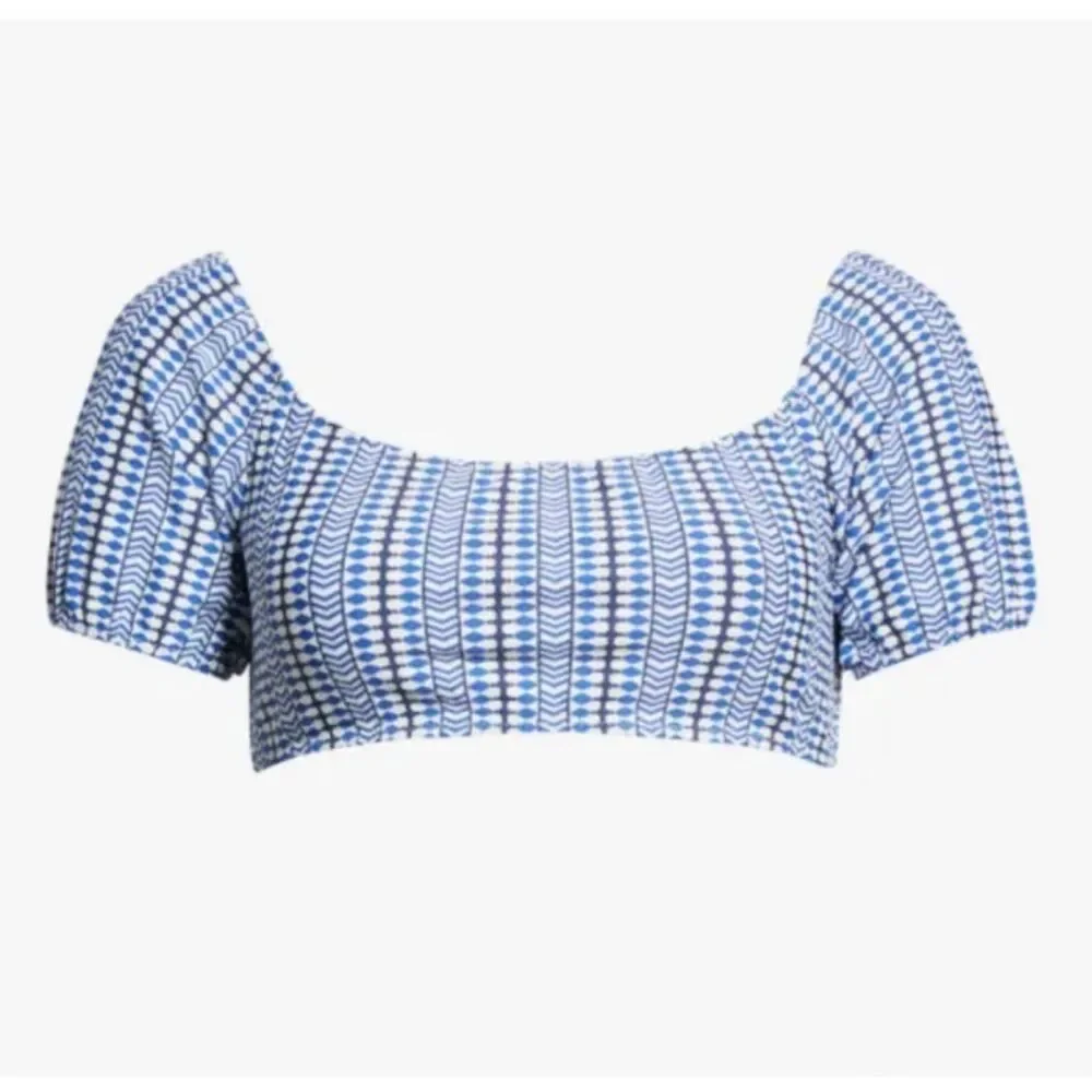 Lemlem Lola Pouf Top in Classic Blue Size M - Picture 1 of 6
